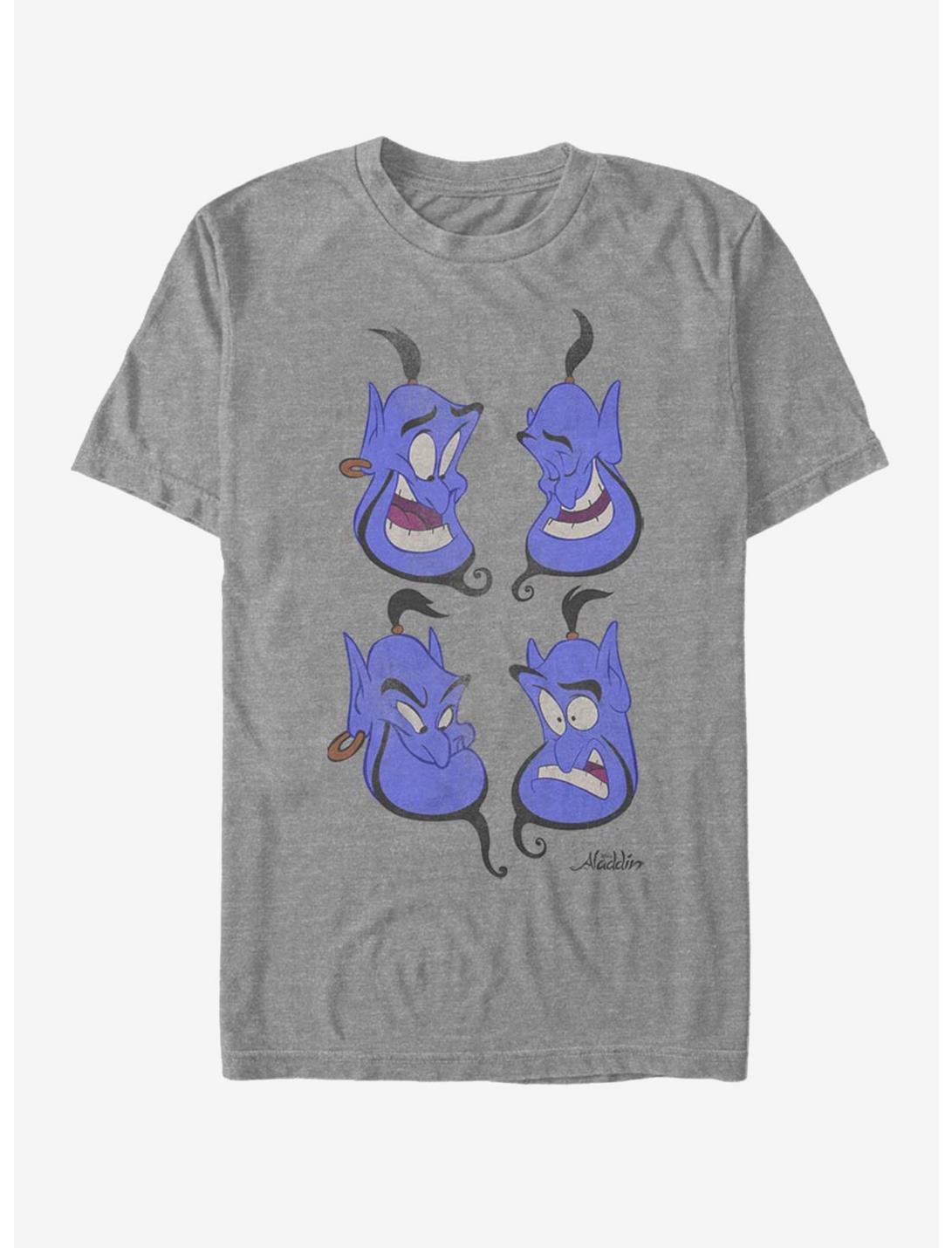 Disney Aladdin Genie Faces T-Shirt, DRKGRY HTR, hi-res