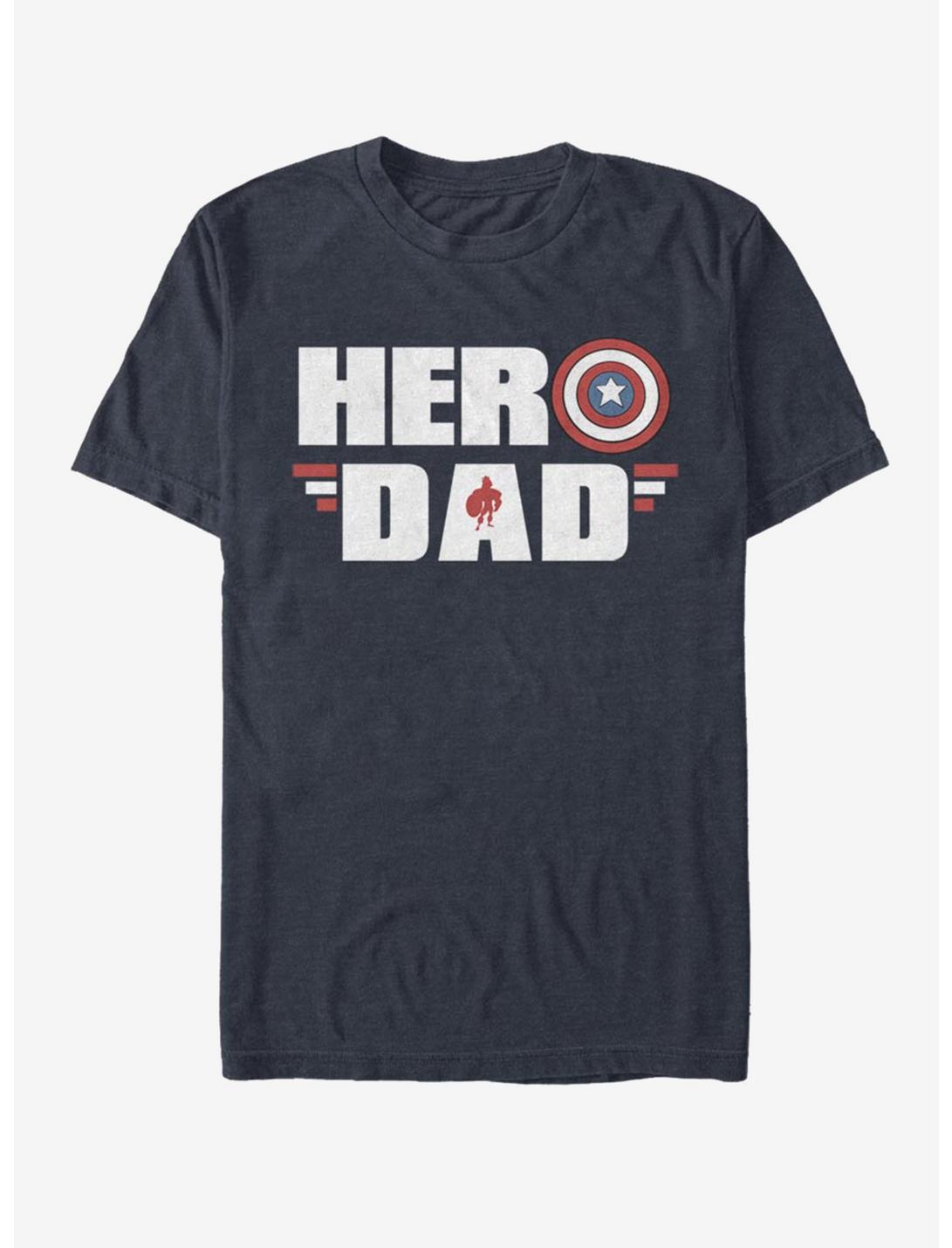 Marvel Captain America Hero Dad T-Shirt, DARK NAVY, hi-res