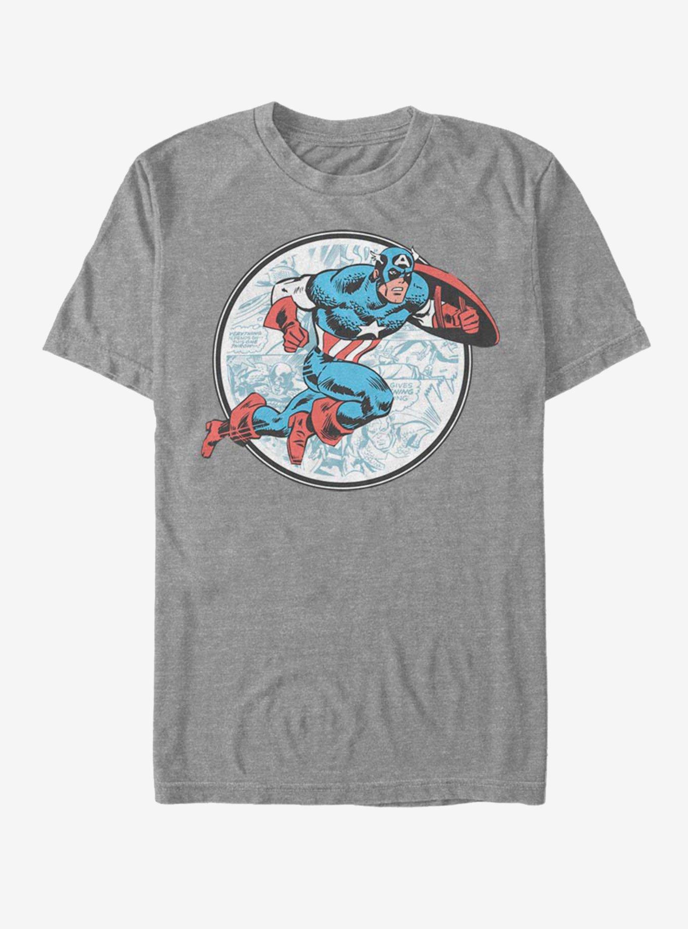 Marvel Captain America Retro Cap T-Shirt, , hi-res