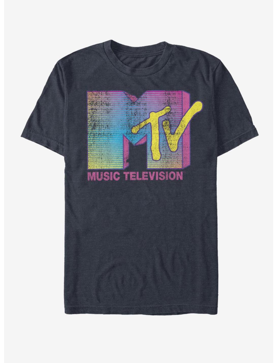 MTV Fluorescent T-Shirt, DARK NAVY, hi-res