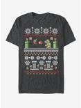 Nintendo Super Mario Christmas Stack T-Shirt, DRKGRY HTR, hi-res