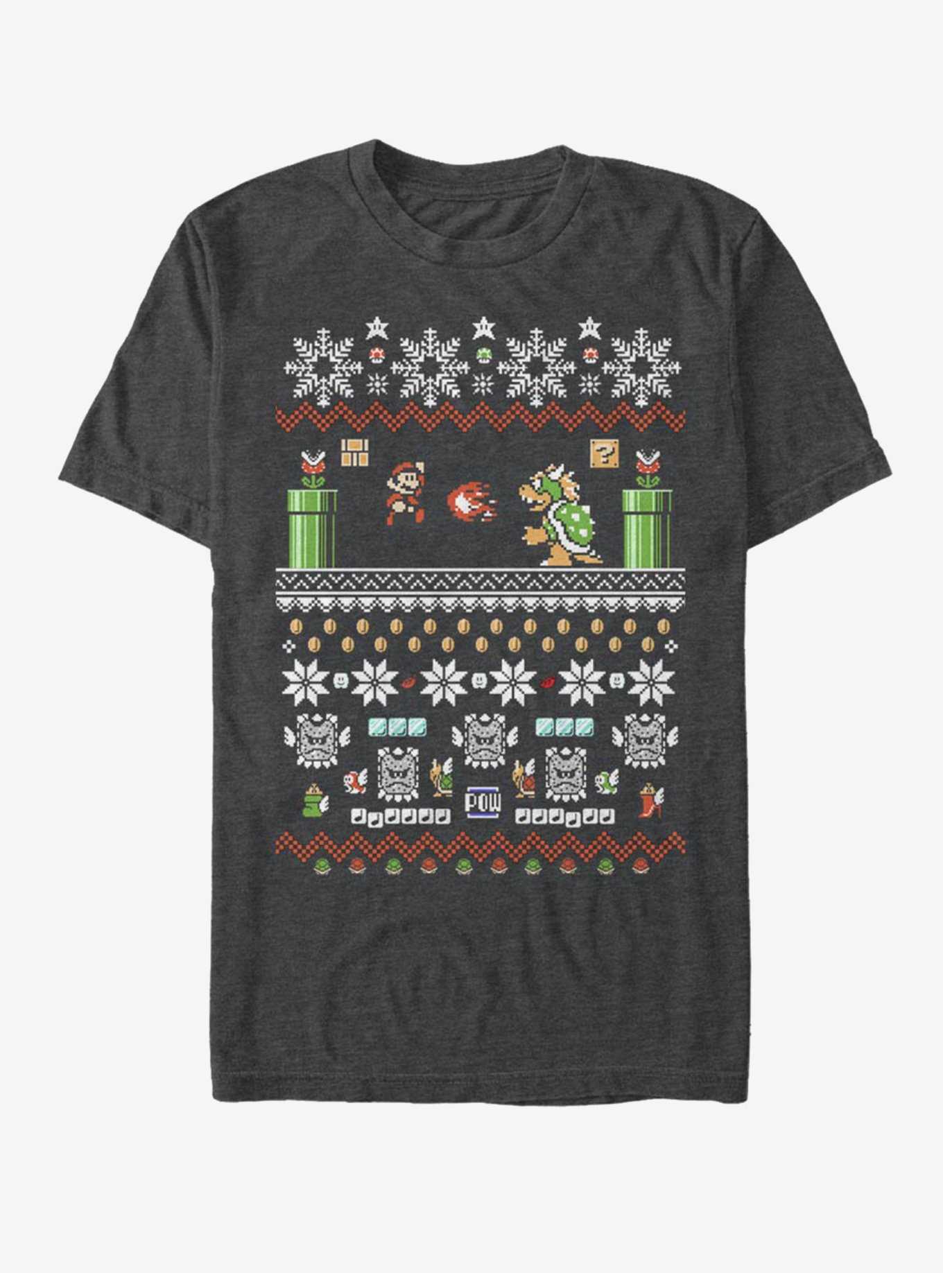 Nintendo Super Mario Christmas Stack T-Shirt, , hi-res