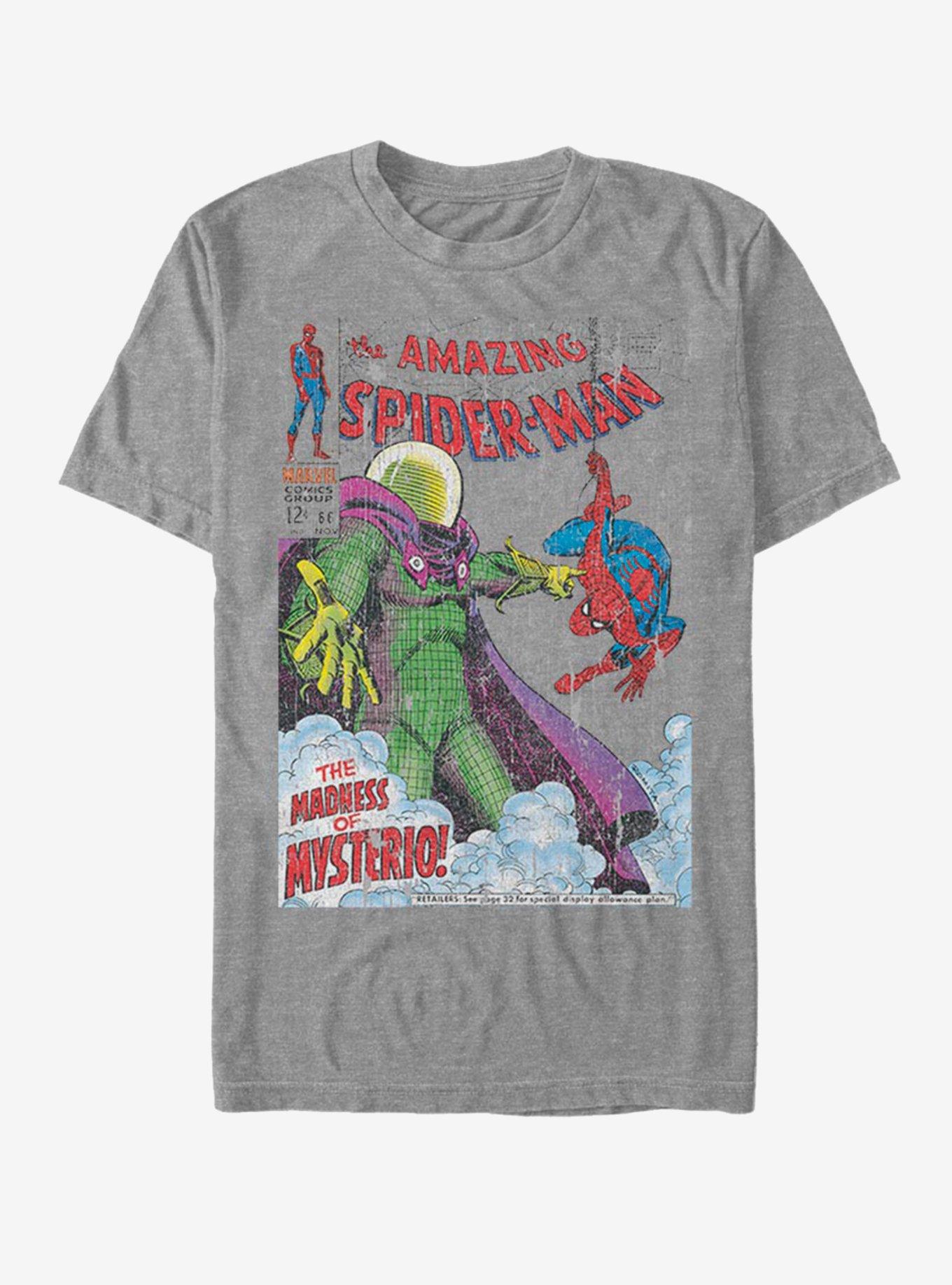 Maglietta Uomo Marvel Spiderman Comic: T-Shirt A Maniche Corte Con Stampa Classica Dell'Uomo Ragno, Abbigliamento Ufficiale - 3