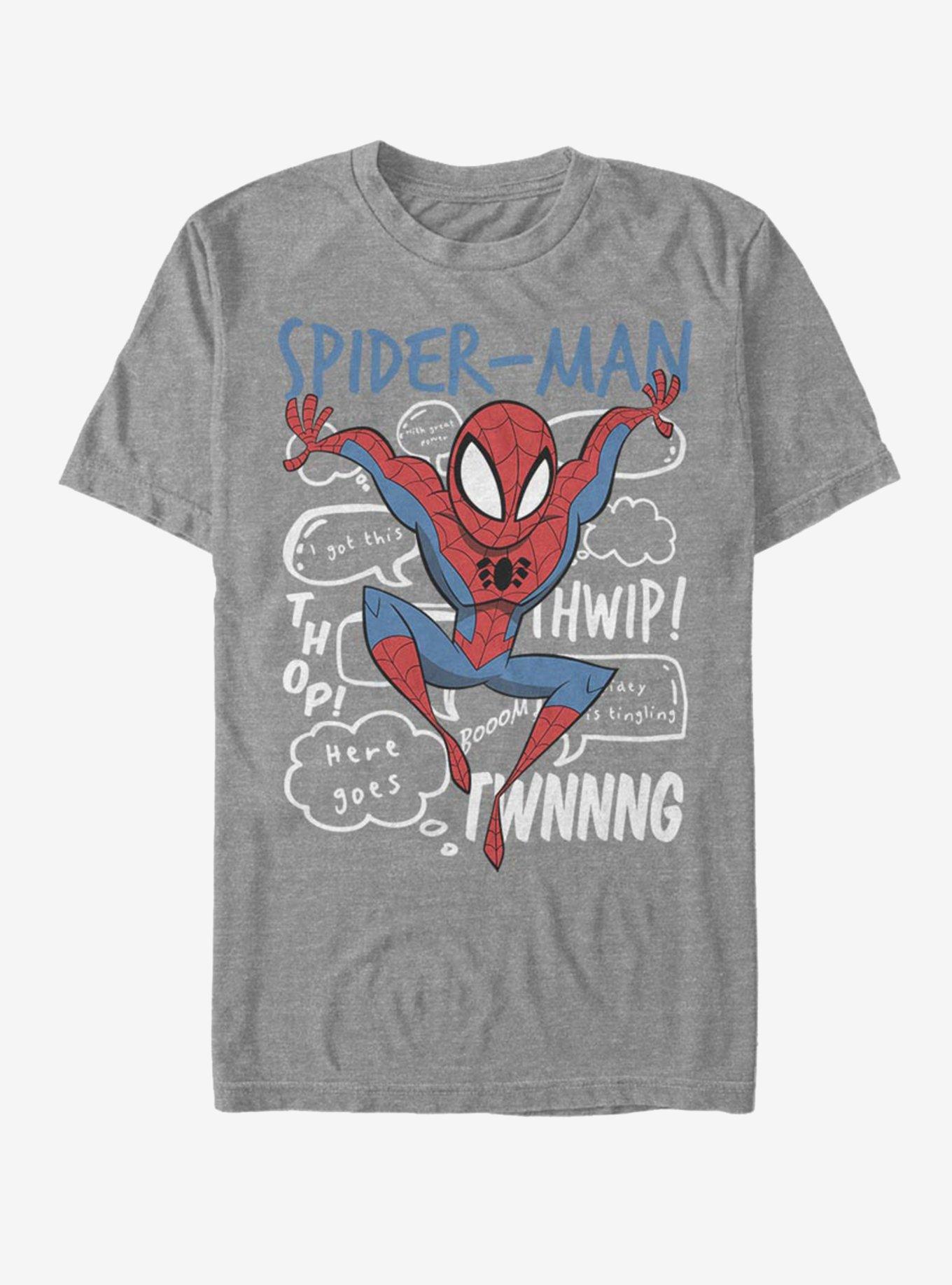 Marvel Spider-Man Spidey Doodle Thoughts T-Shirt, , hi-res