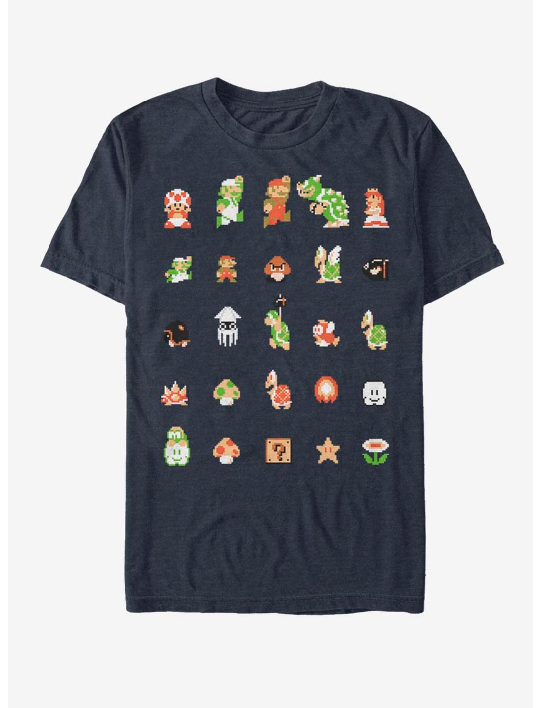 Nintendo Super Mario Cast T-Shirt, DARK NAVY, hi-res