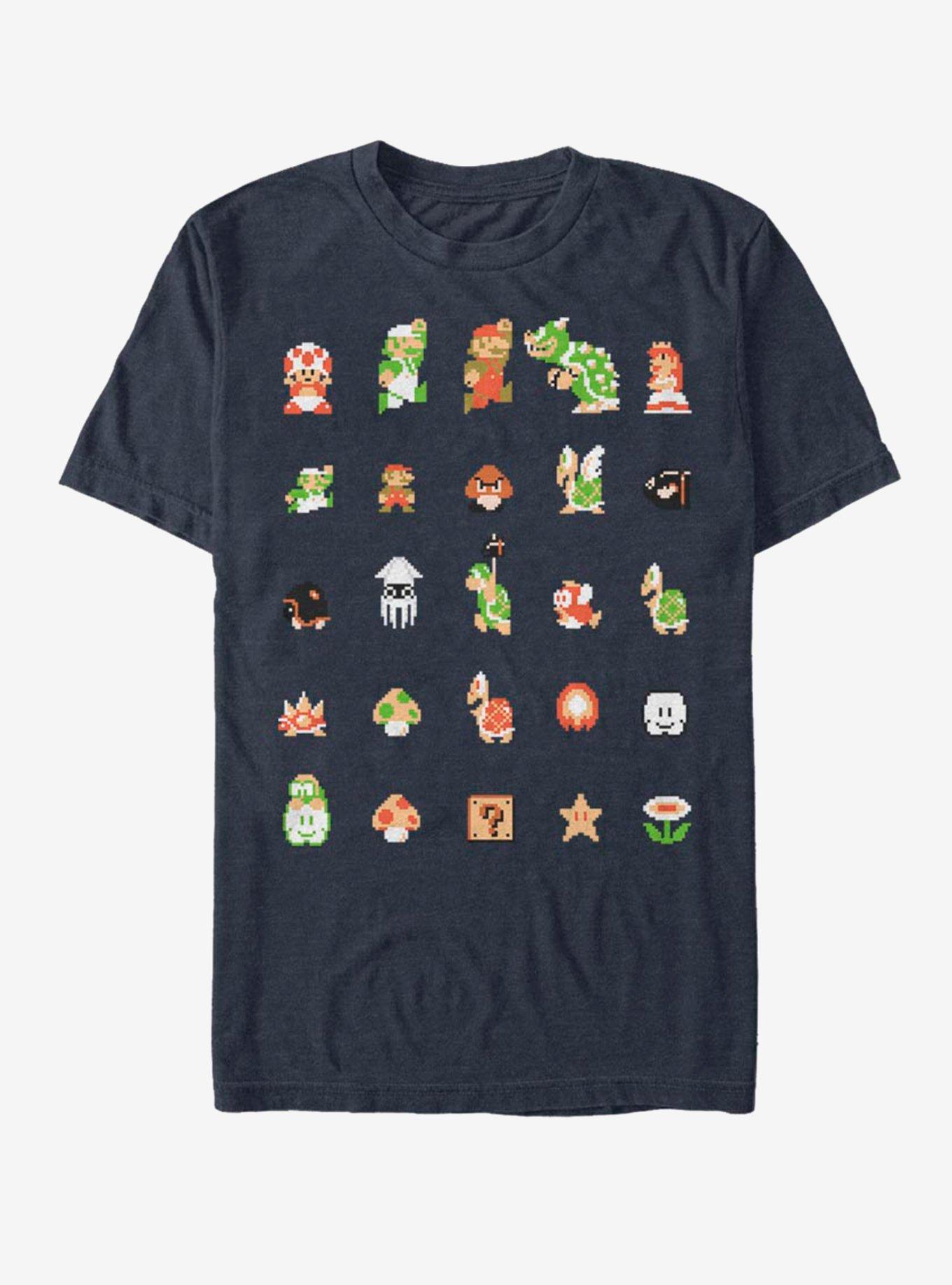 Nintendo Super Mario Cast T-Shirt, DARK NAVY, hi-res