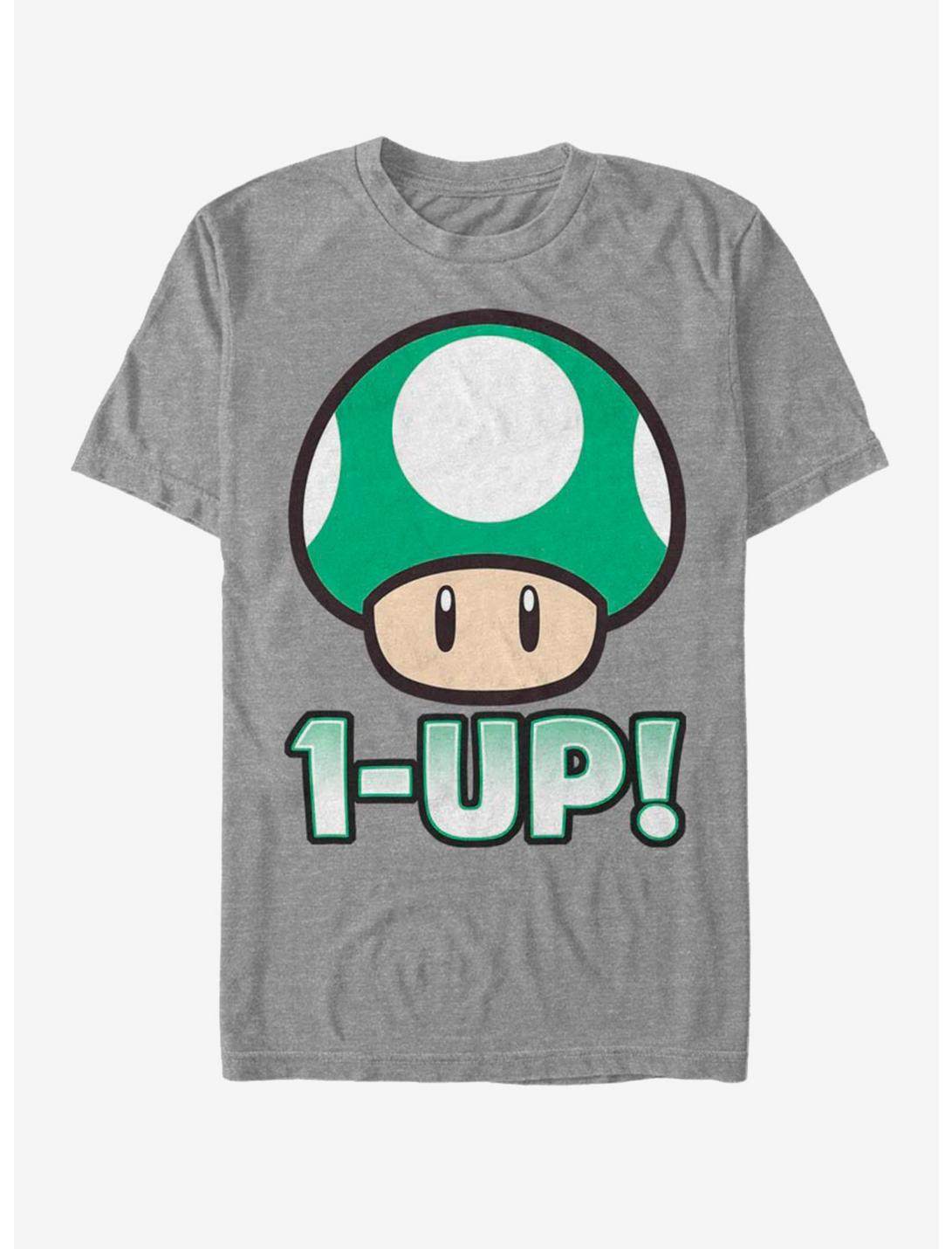 Nintendo Super Mario One Up Mushroom T-Shirt, DRKGRY HTR, hi-res