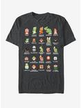 Nintendo Super Mario Pixel Cast T-Shirt, DARK CHAR, hi-res