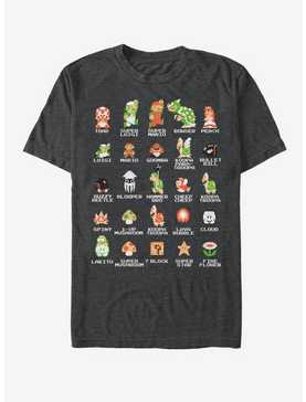 Nintendo Super Mario Pixel Cast T-Shirt, , hi-res