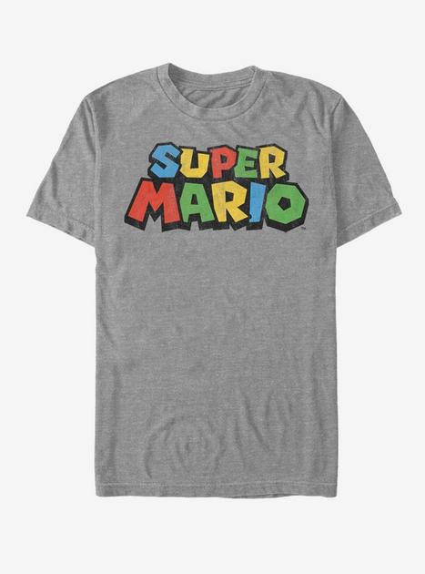 Nintendo Super Mario Logo T-Shirt - GREY | BoxLunch