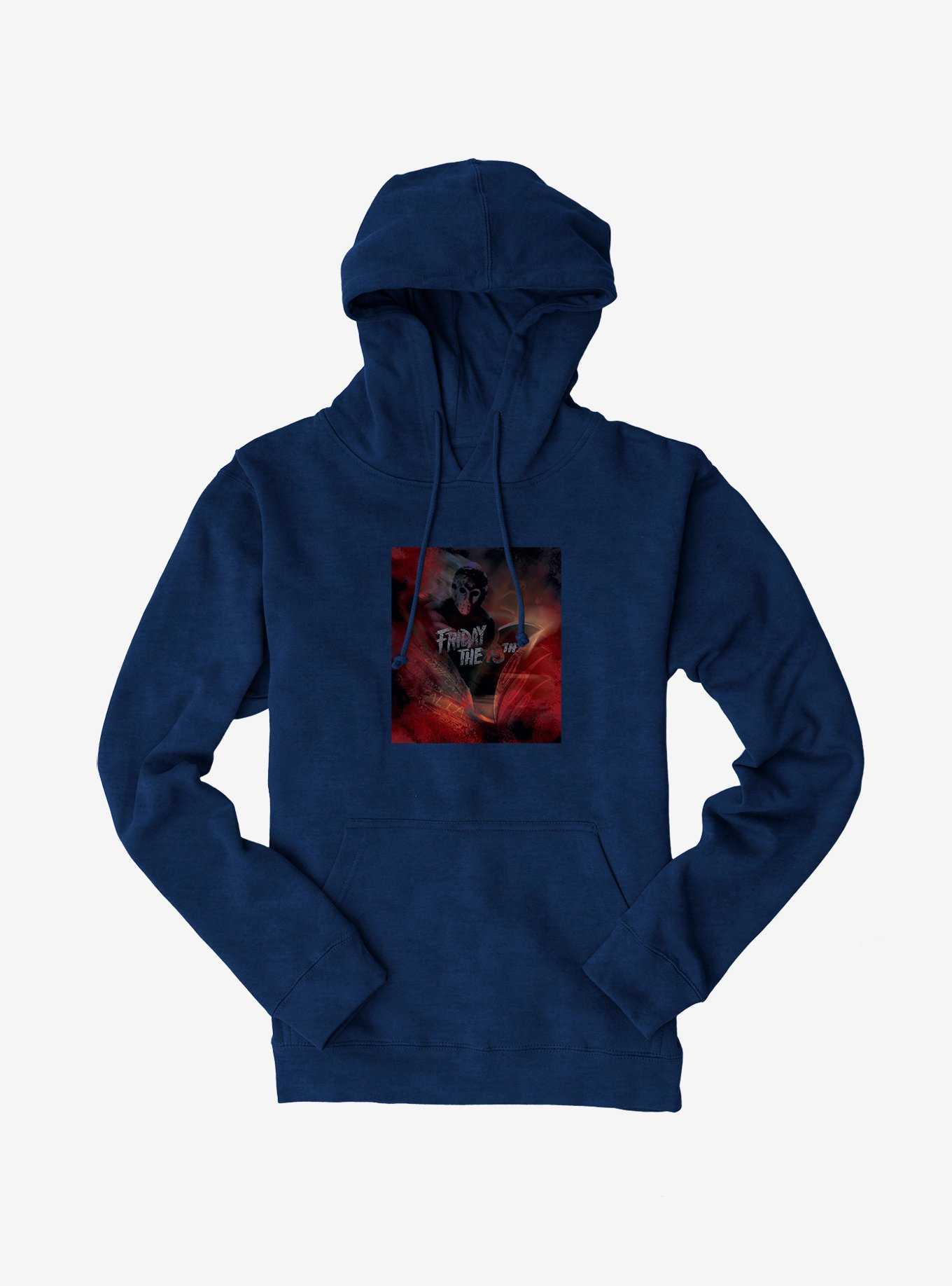 Friday The 13th Fog Hoodie, NAVY, hi-res