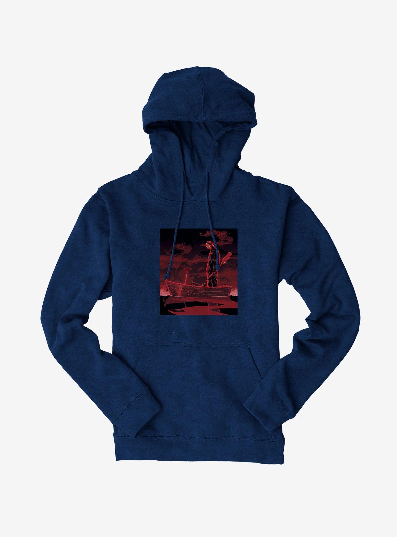 Friday The 13th Jason Boat Hoodie, NAVY, hi-res