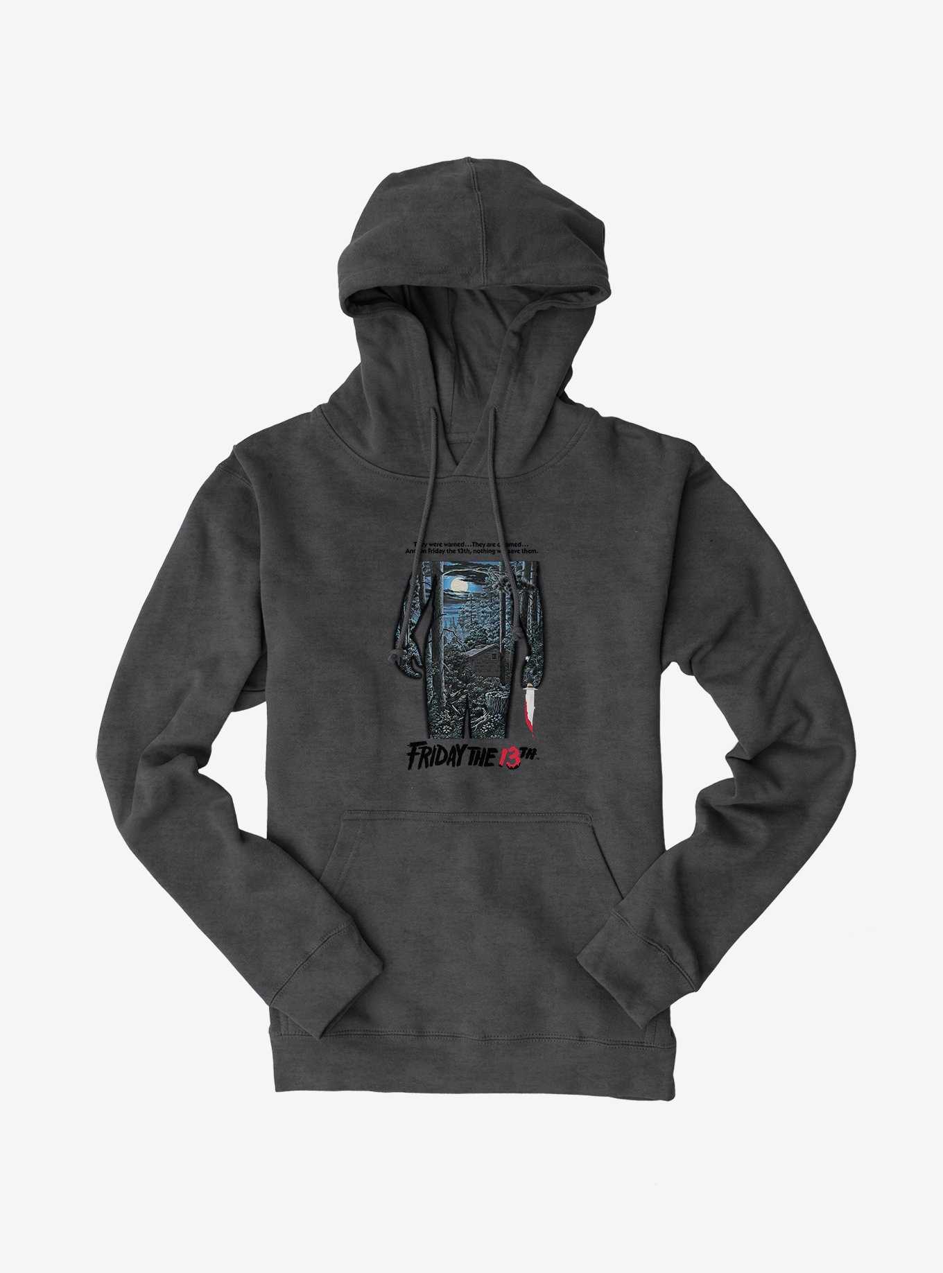 Friday The 13th Poster Hoodie, CHARCOAL HEATHER, hi-res