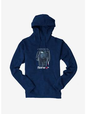 Friday The 13th Silhouette Hoodie, NAVY, hi-res