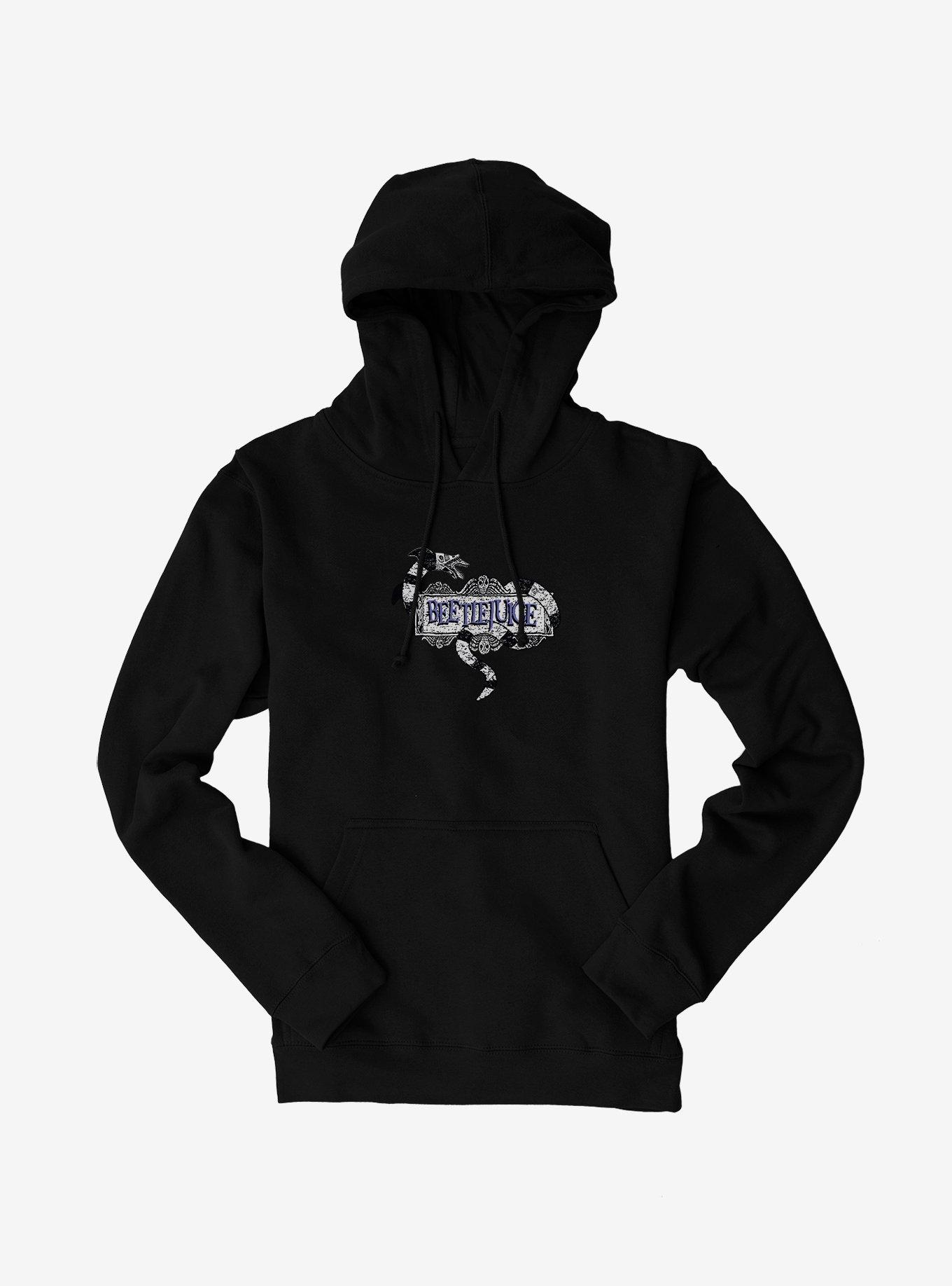 Beetlejuice Snake Logo Hoodie, BLACK, hi-res