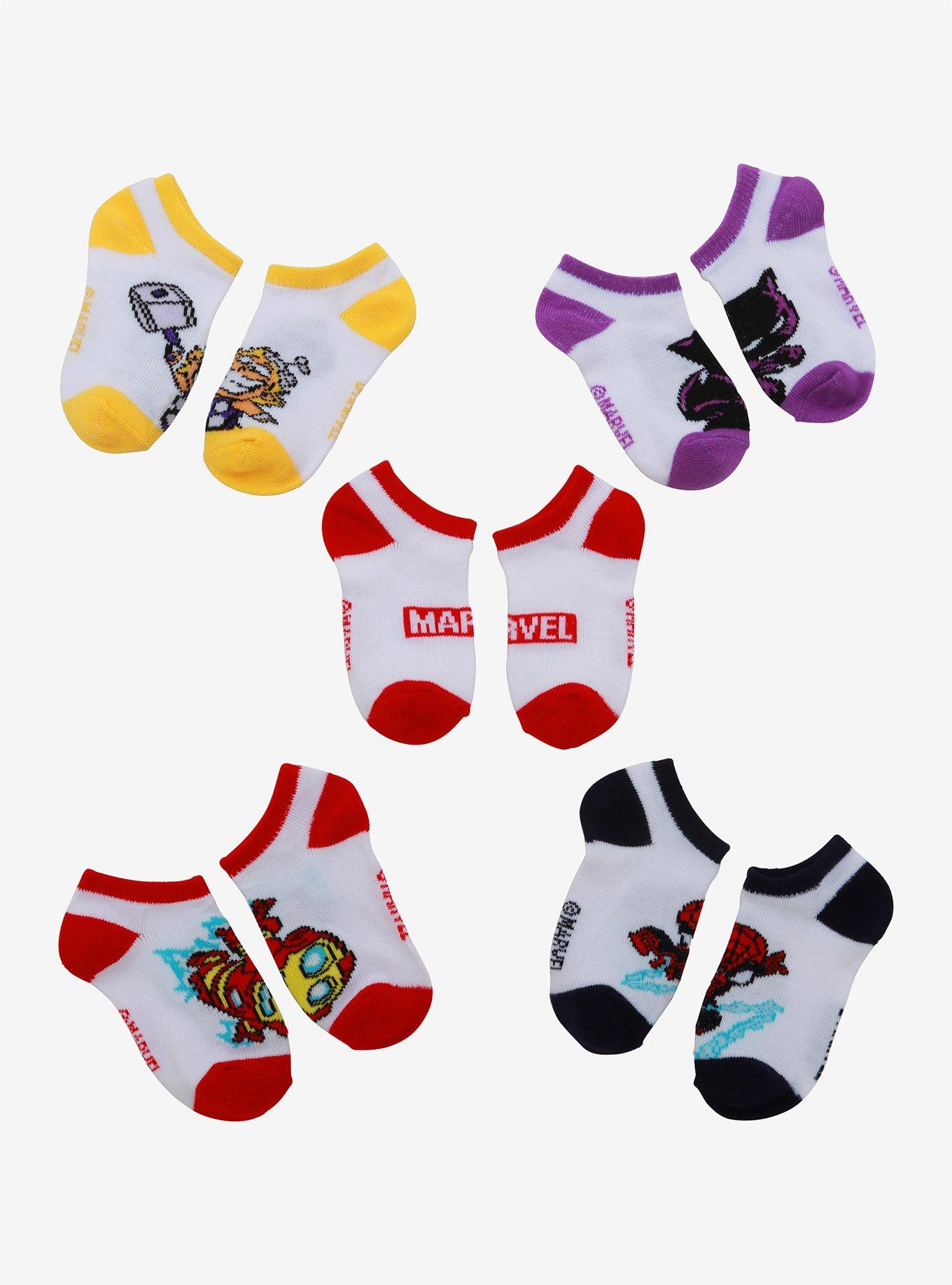 Marvel Chibi Heroes Toddler Ankle Sock Set - BoxLunch Exclusive | BoxLunch