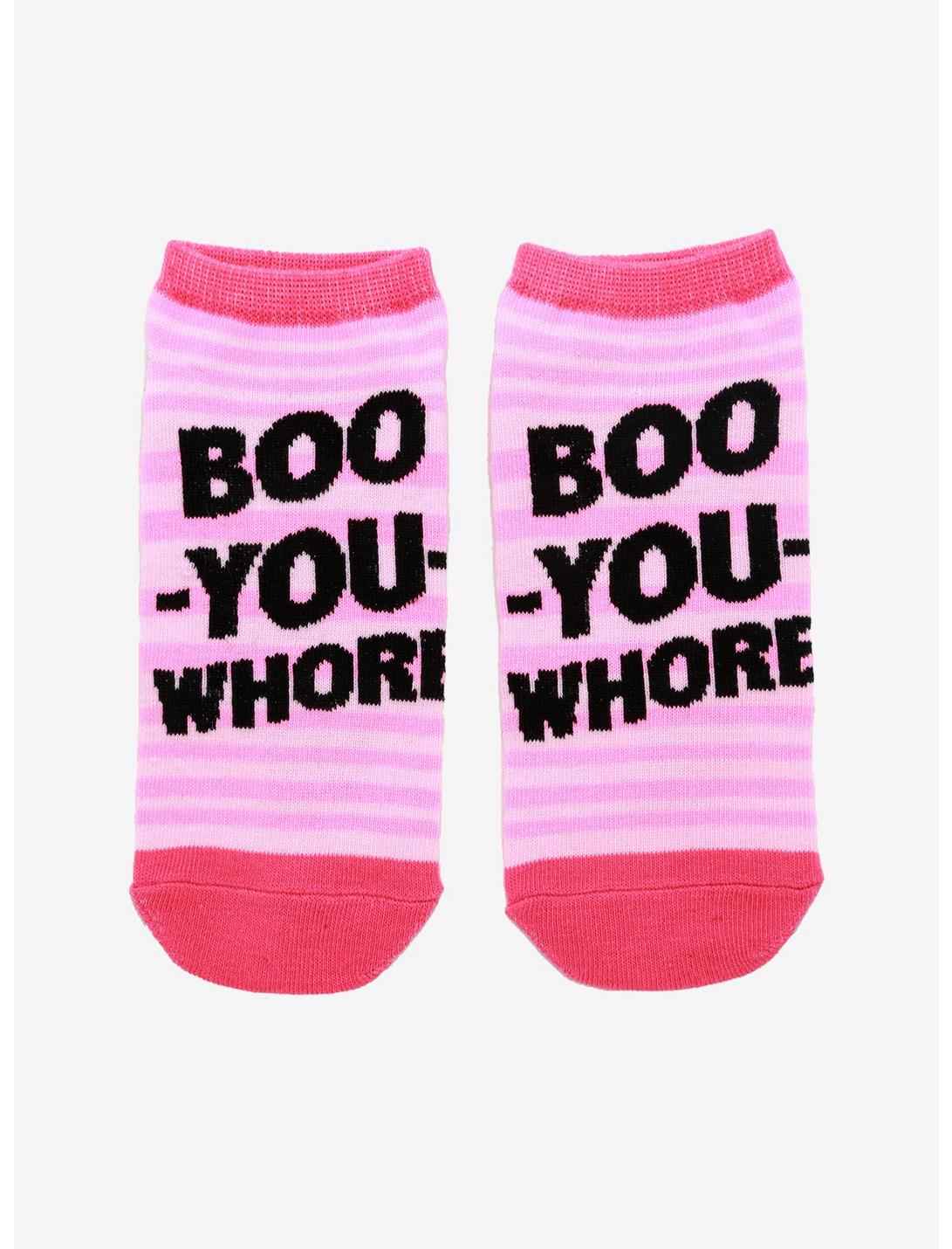 Mean Girls Boo You Whore No-Show Socks, , hi-res