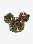 Loungefly Disney Mickey Mouse Head Holiday Enamel Pin - BoxLunch Exclusive, , hi-res