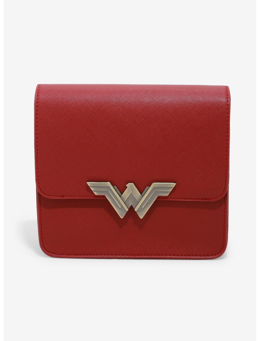DC Comics Wonder Woman Metal Logo Crossbody Bag, , hi-res