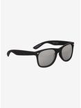 Black Smooth Touch Mirror Retro Sunglasses, , hi-res