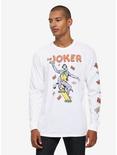 DC Comics The Joker Skateboarding Long Sleeve T-Shirt - BoxLunch Exclusive, WHITE, hi-res