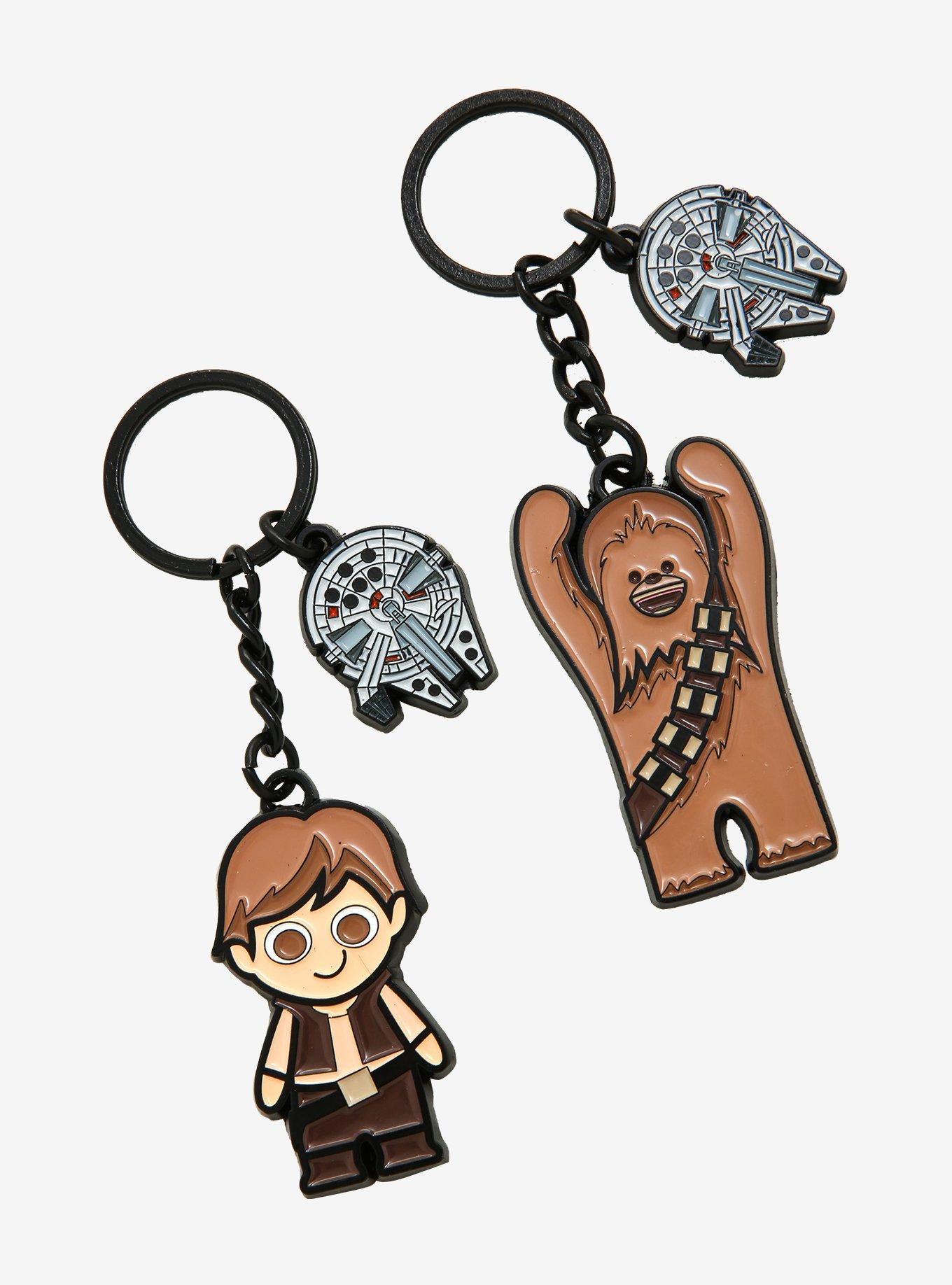 Star Wars Han Pilot & Chewie Co-Pilot Keychain Set - BoxLunch Exclusive, , hi-res