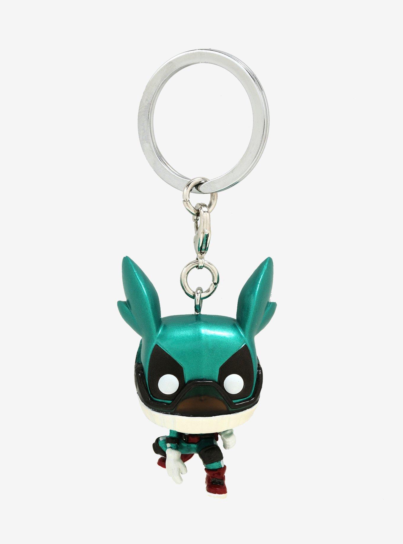 Funko Pocket Pop! My Hero Academia Izuku Midoriya with Helmet (Metallic) Vinyl Keychain - BoxLunch Exclusive, , hi-res