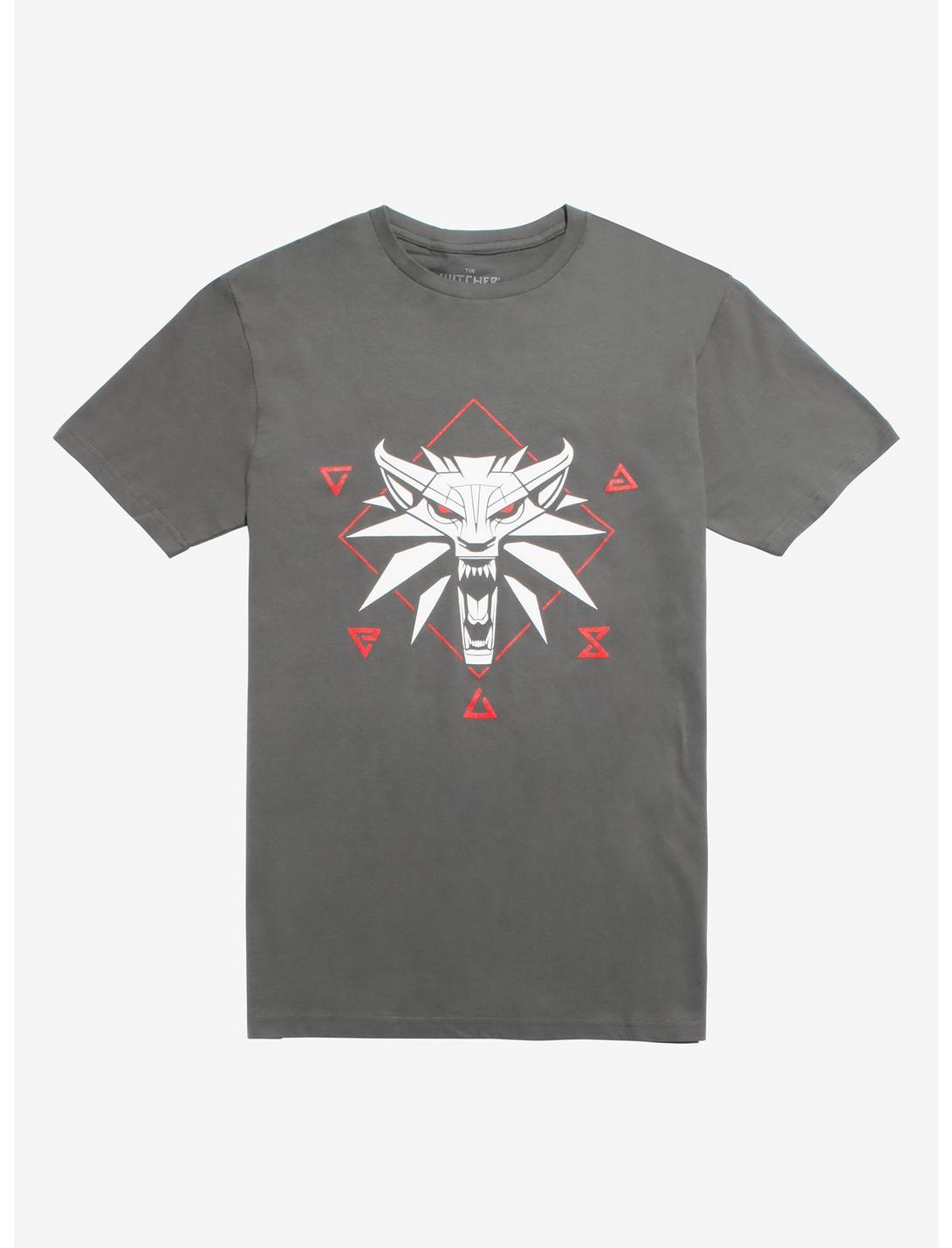 The Witcher 3 Wolf Signs T-Shirt, GREY, hi-res