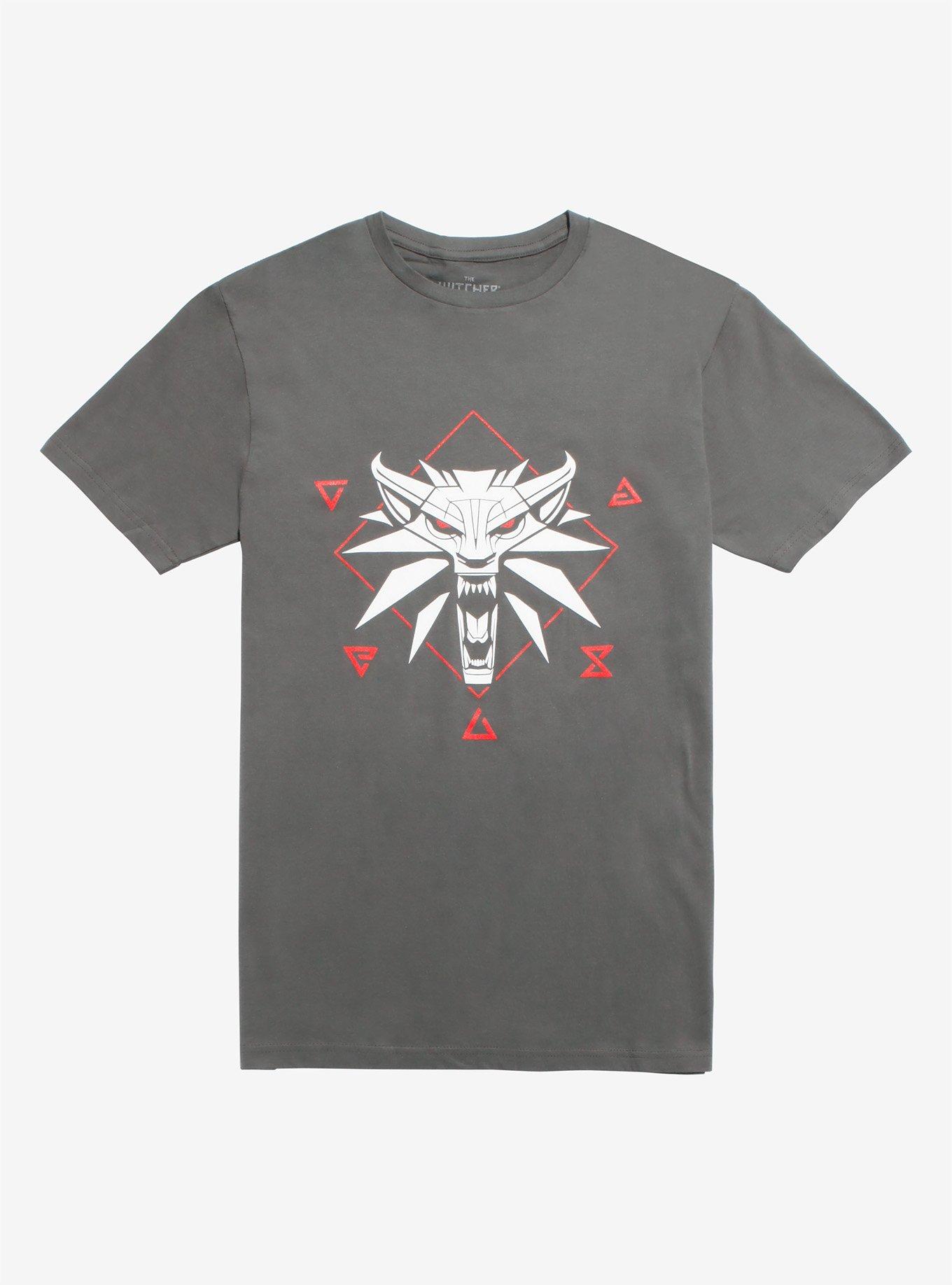 The Witcher 3 Wolf Signs T-Shirt, GREY, hi-res