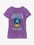 Marvel Captain America Costume Youth Girls T-Shirt, PURPLE BERRY, hi-res