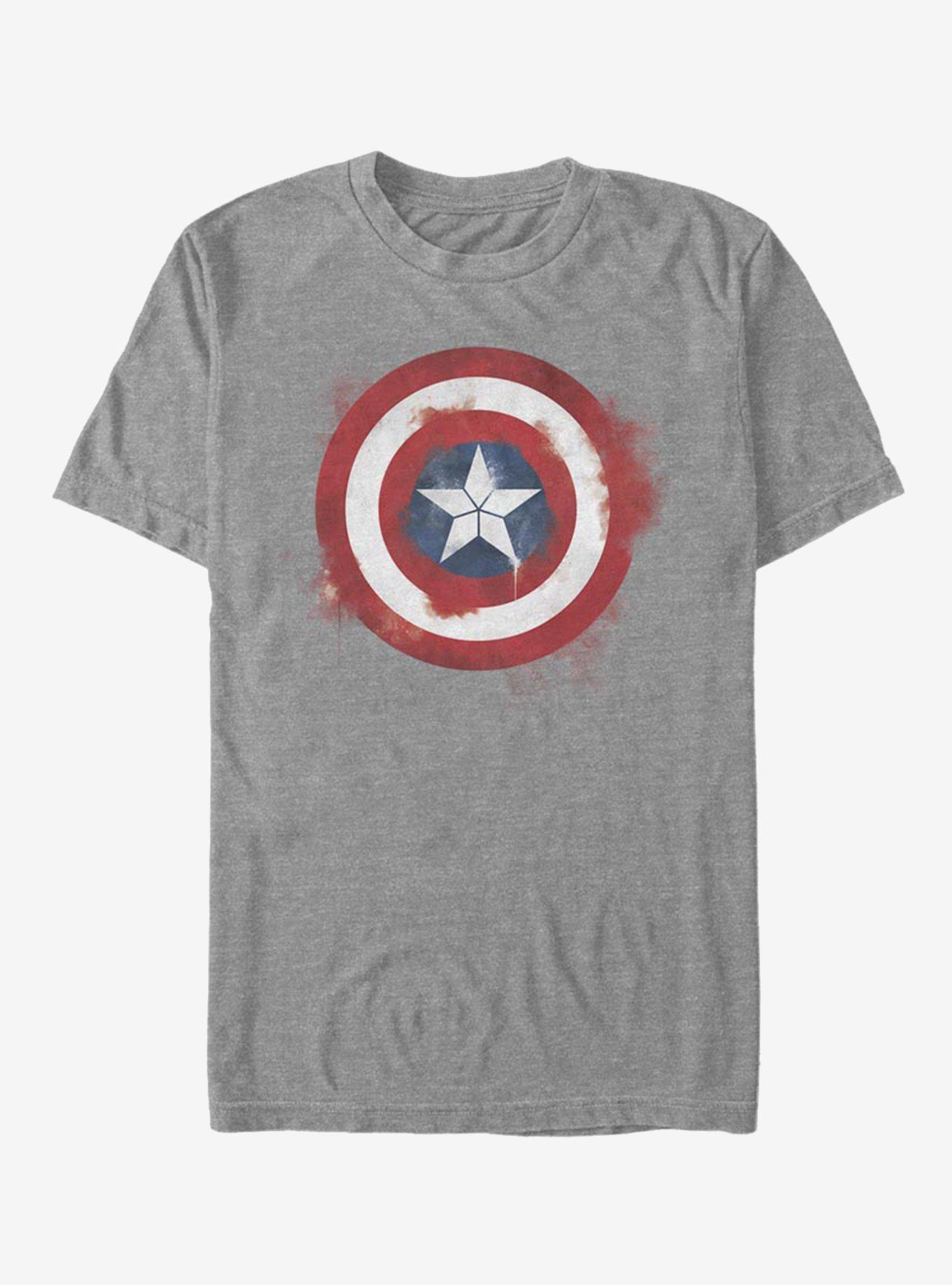 Marvel Captain America Spray Logo T-Shirt, , hi-res