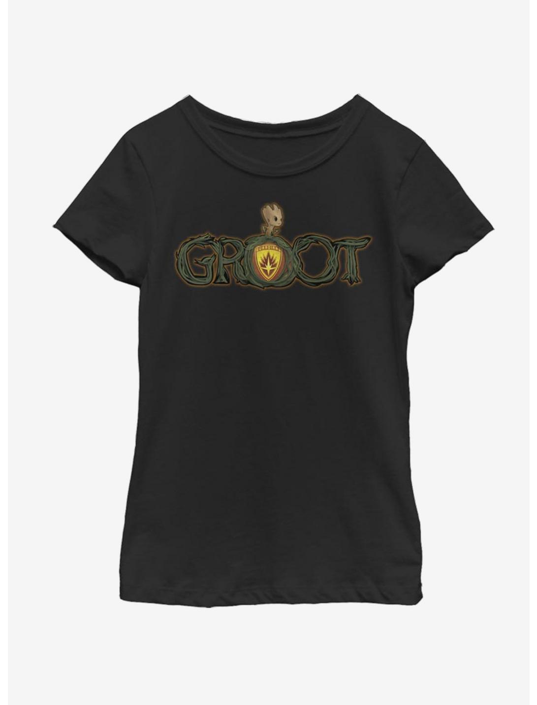 Marvel Guardians Of The Galaxy Groot Smoke Youth Girls T-Shirt, BLACK, hi-res