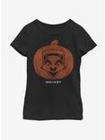 Marvel Guardians Of The Galaxy Groot Pumpkin Youth Girls T-Shirt, BLACK, hi-res