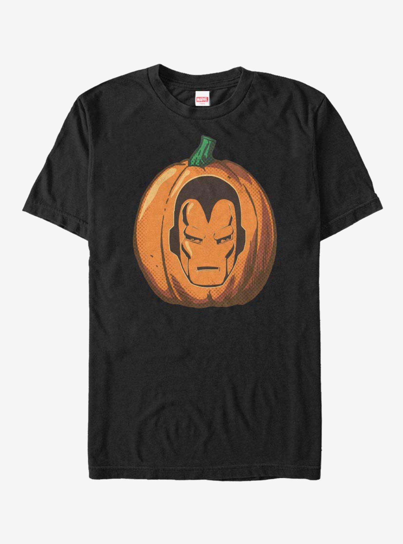 Marvel Iron Man Iron Pumpkin T-Shirt, BLACK, hi-res
