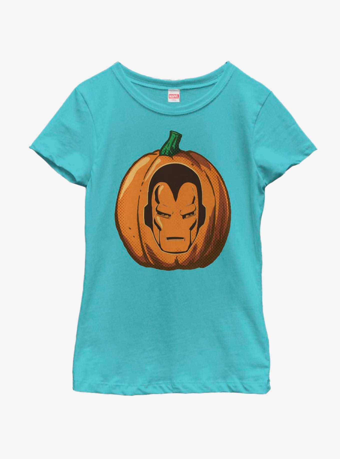 Marvel Iron Man Iron Pumpkin Youth Girls T-Shirt, , hi-res