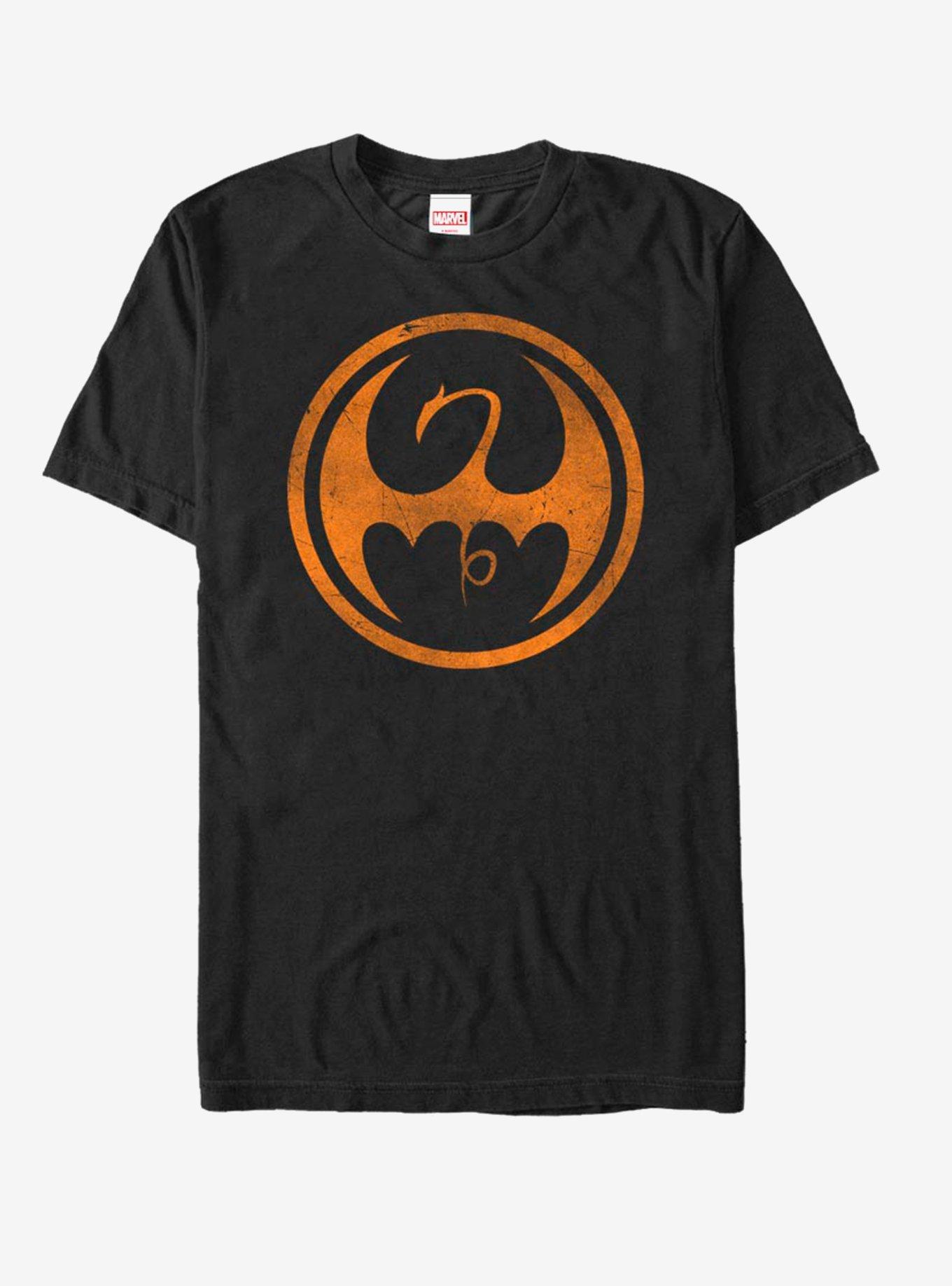 Marvel Orange Fist T-Shirt, BLACK, hi-res view 1
