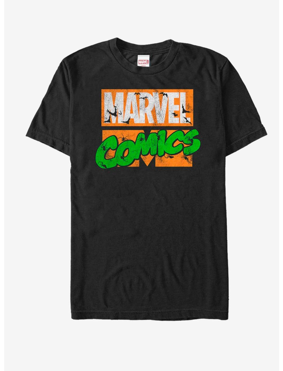 Marvel Spooky Logo T-Shirt, BLACK, hi-res