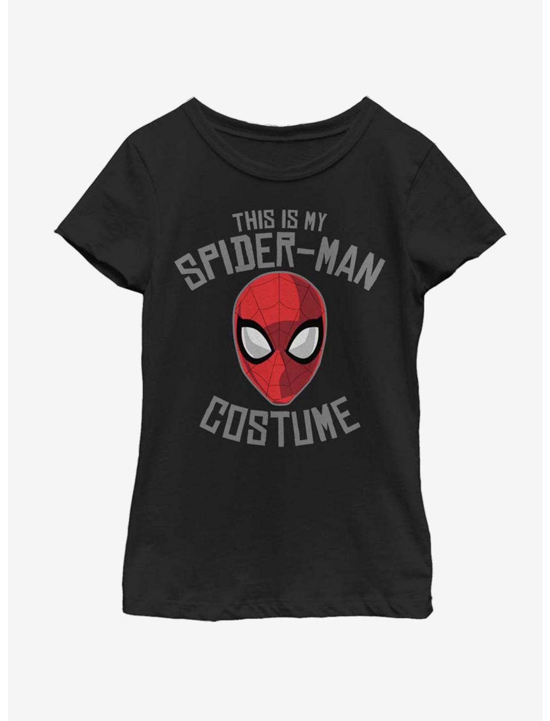 Marvel Spider-Man Spider Costume Youth Girls T-Shirt, BLACK, hi-res