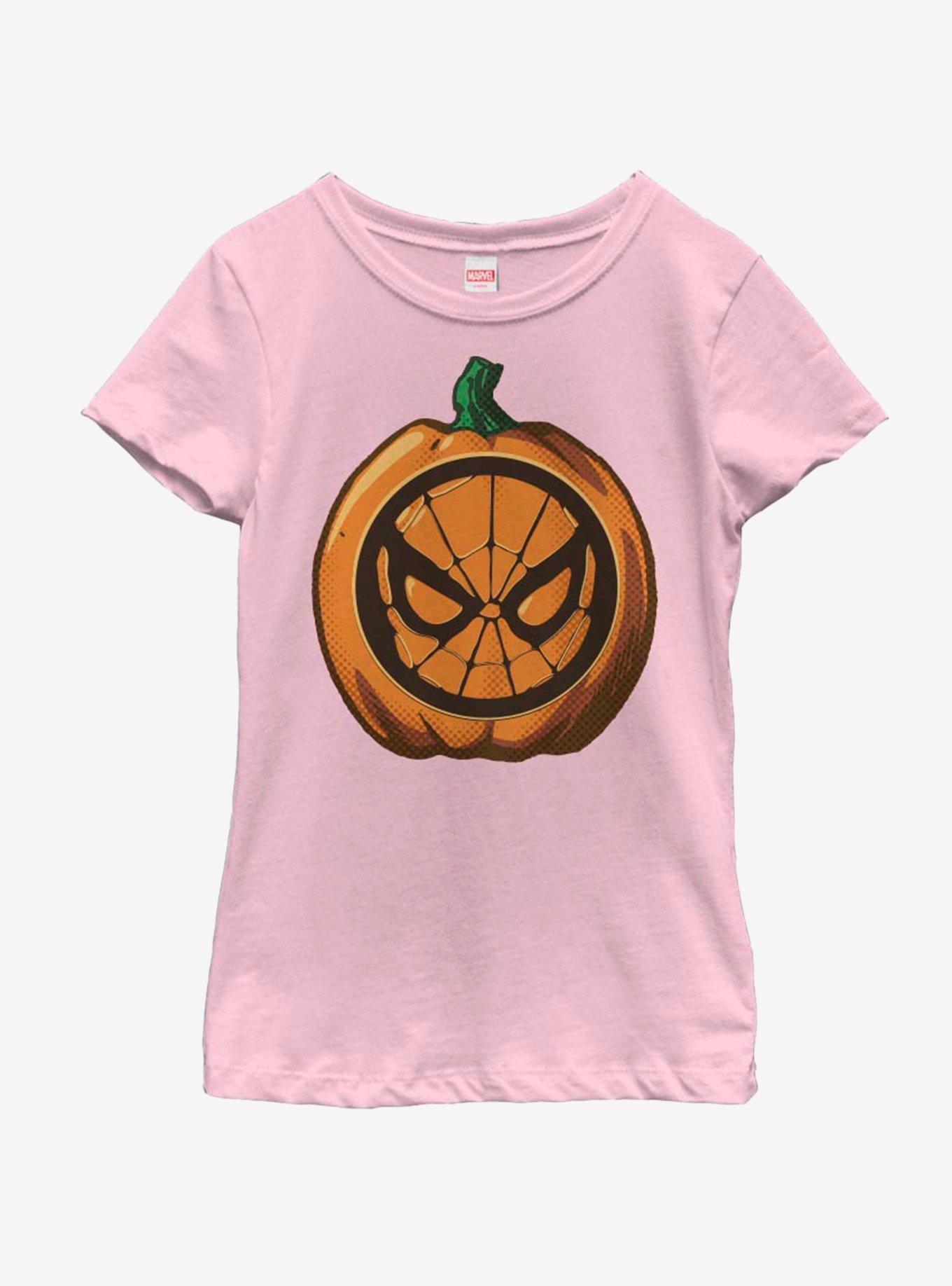 Marvel Spider-Man Spider Pumpkin Youth Girls T-Shirt, , hi-res