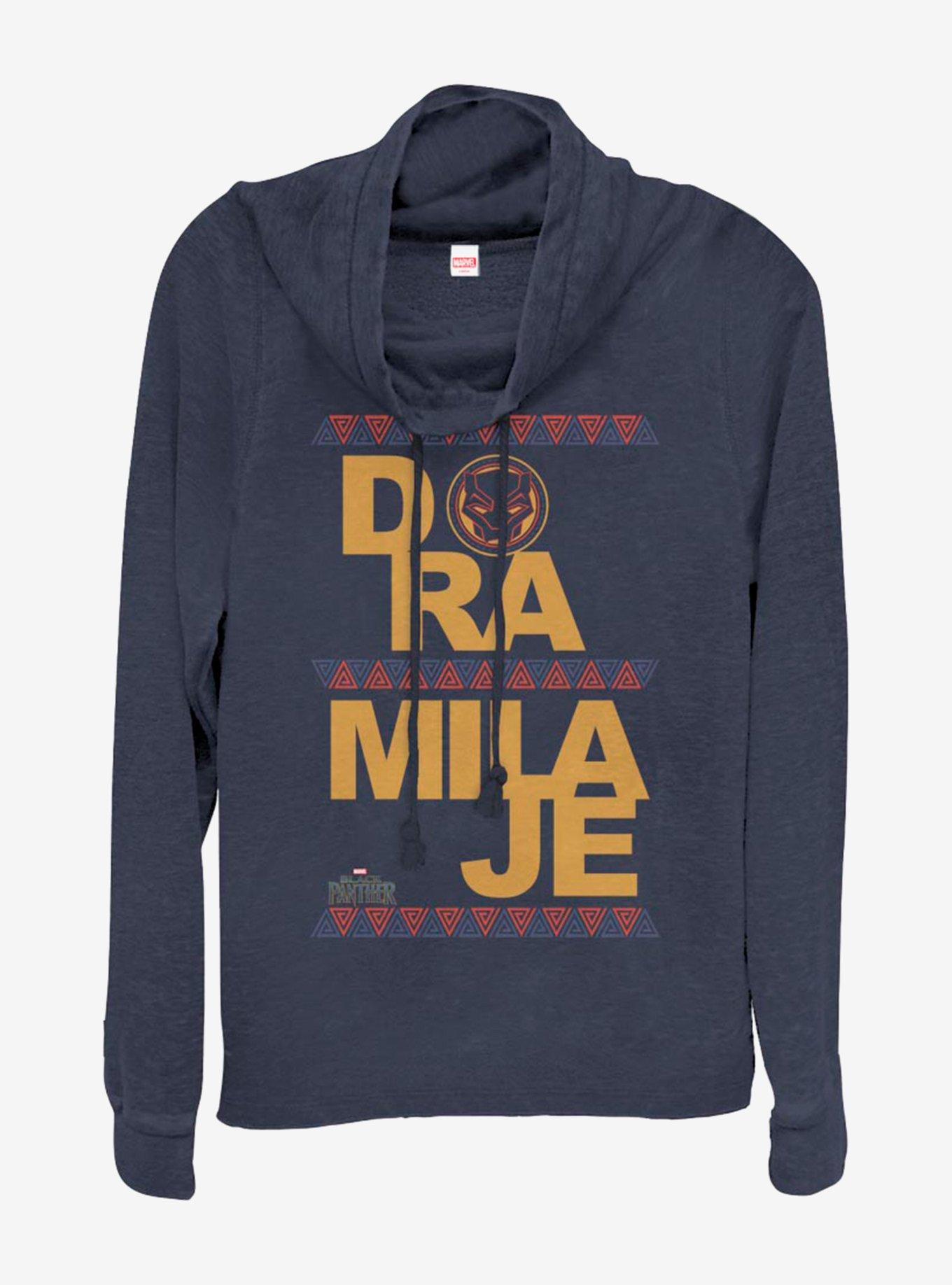 Marvel Black Panther Dora Milaje Cowl Neck Long-Sleeve Girls Top, , hi-res