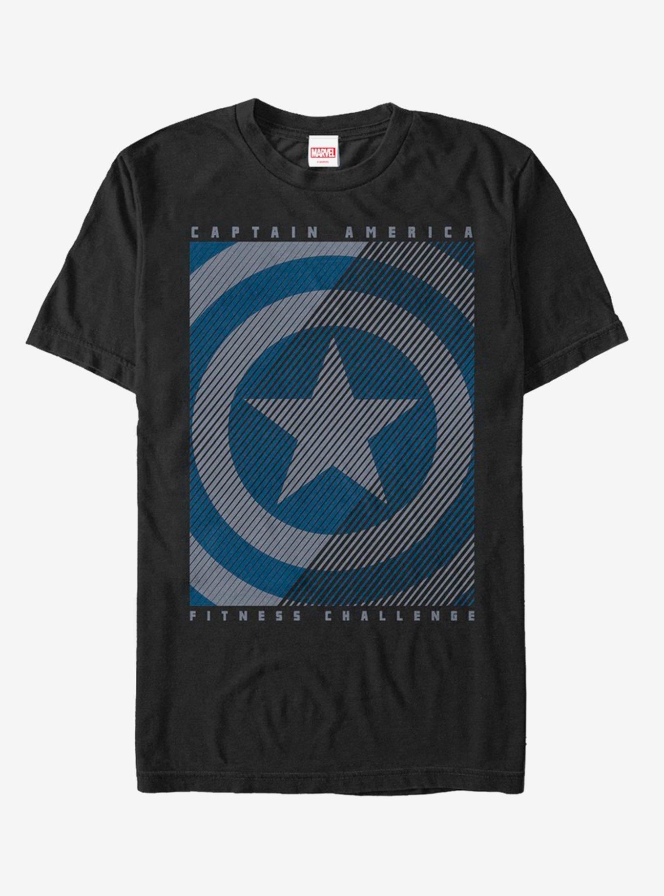 Marvel Captain America Shield Camp T-Shirt, BLACK, hi-res