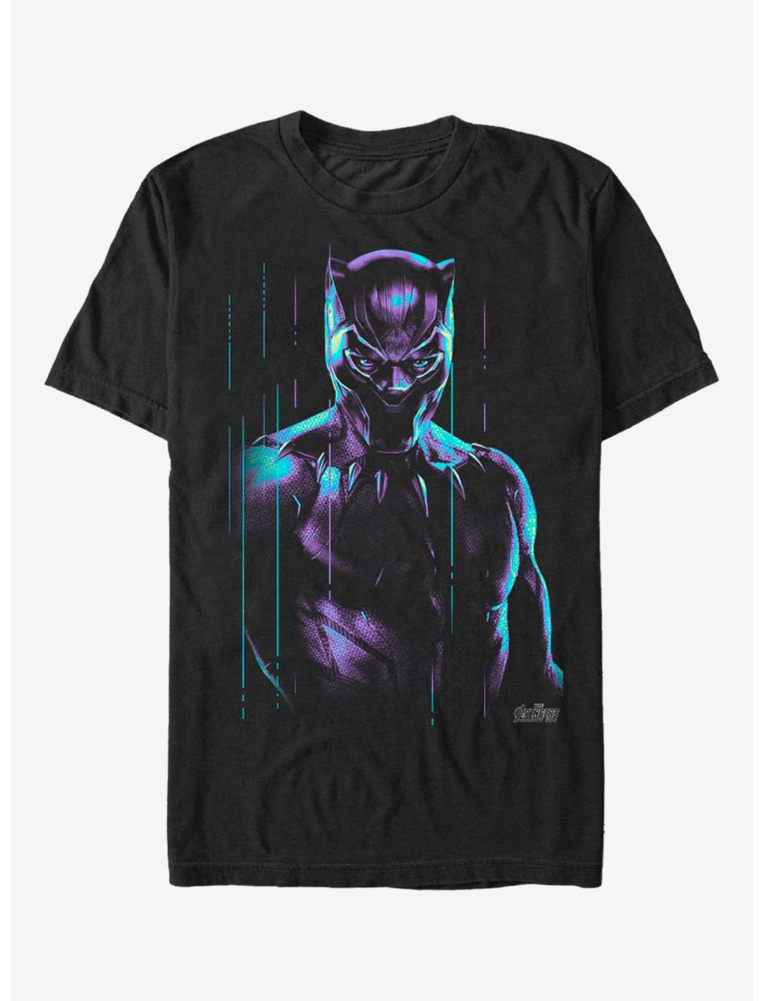 Marvel Black Panther Panther Retro Glow T-Shirt, BLACK, hi-res