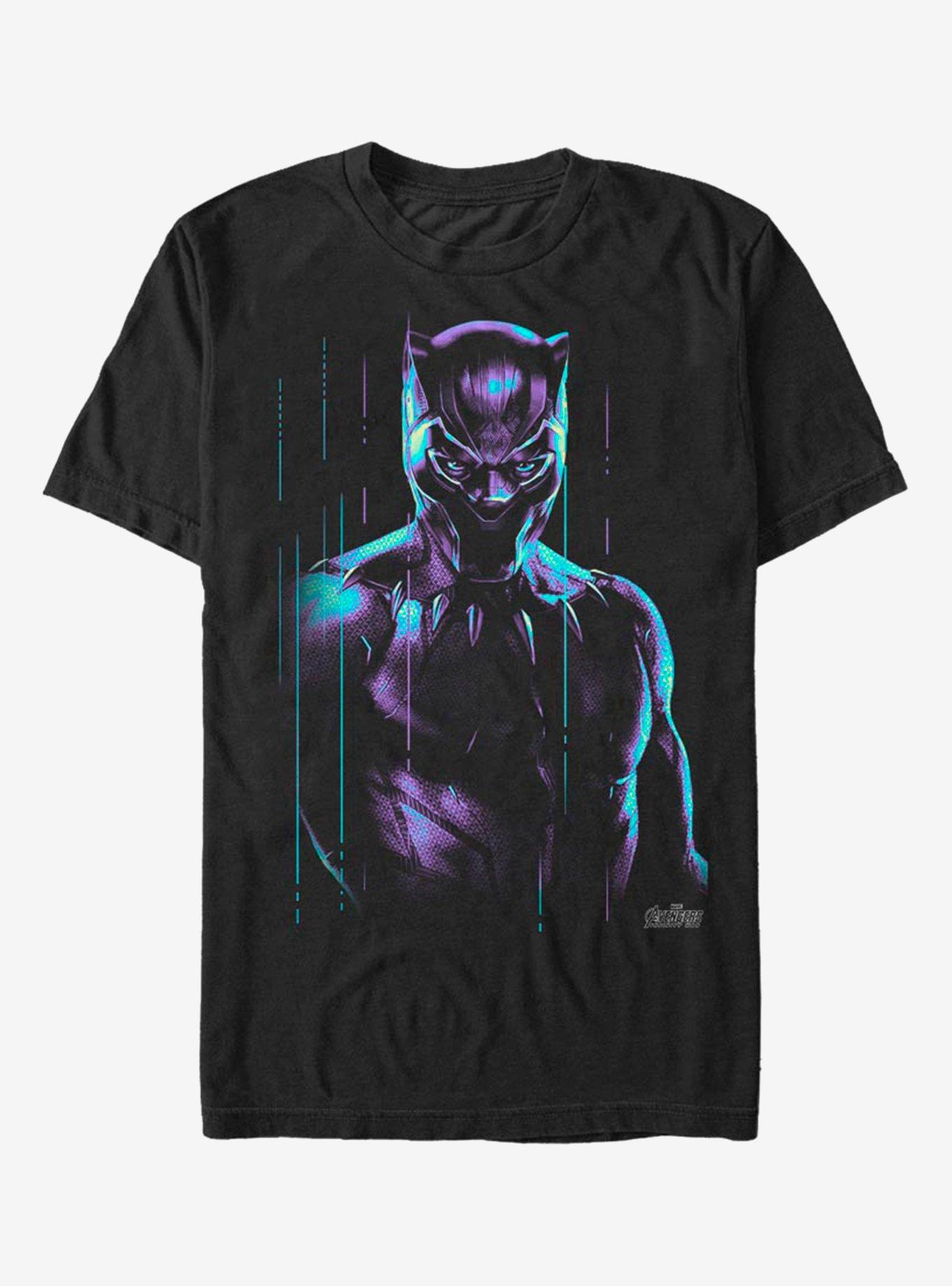 Marvel Black Panther Panther Retro Glow T-Shirt, BLACK, hi-res