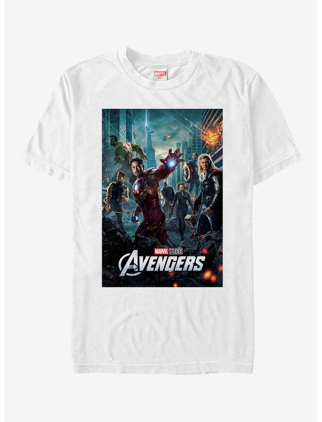 Marvel Avengers Poster T-Shirt, WHITE, hi-res