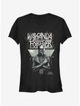 Marvel Black Panther Wakanda Forever Girls T-Shirt, BLACK, hi-res