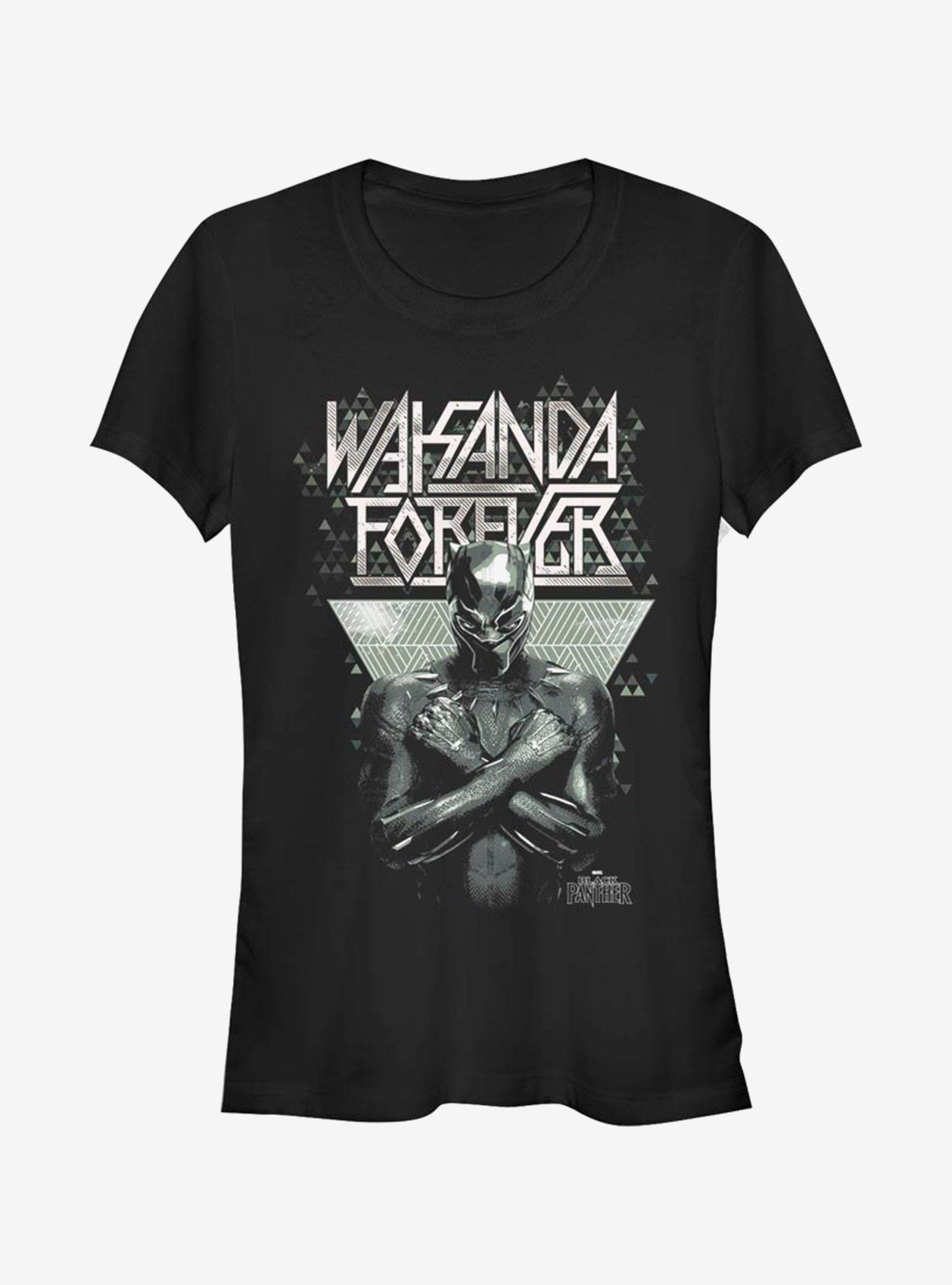 Marvel Black Panther Wakanda Forever Girls T-Shirt, BLACK, hi-res