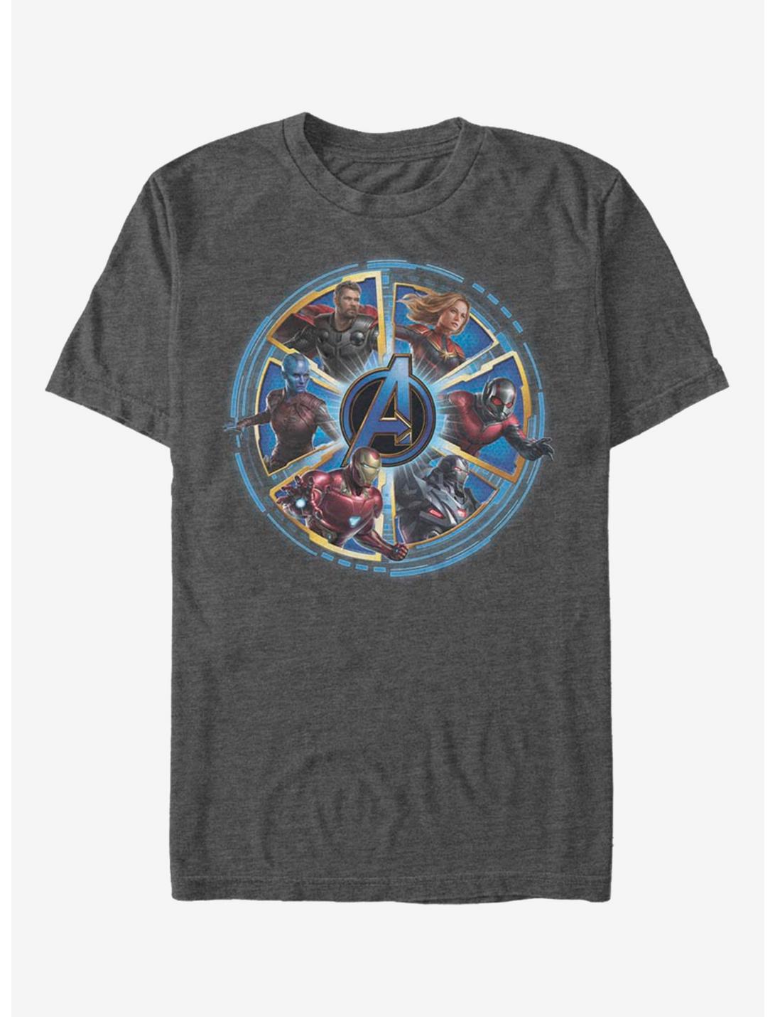 Marvel Avengers Circle Heroes T-Shirt, CHAR HTR, hi-res