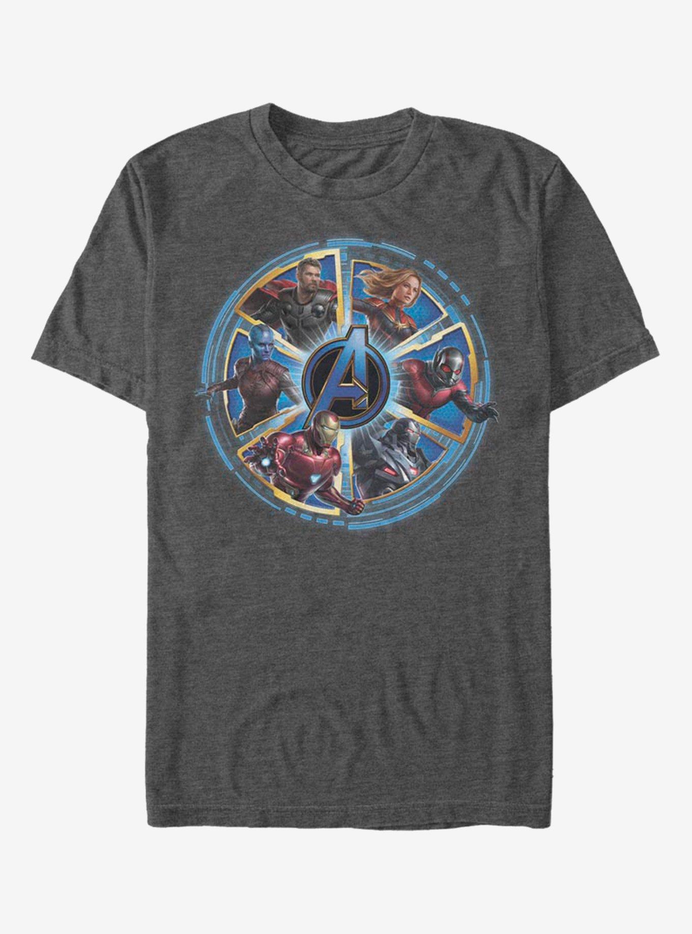 Marvel Avengers Circle Heroes T-Shirt, CHAR HTR, hi-res
