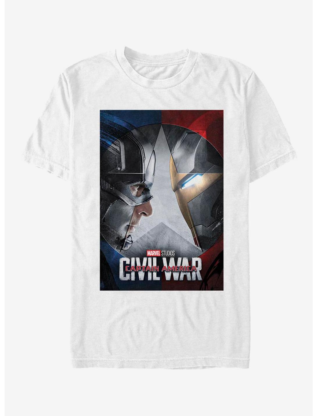 Marvel Avengers Civil Poster T-Shirt, WHITE, hi-res