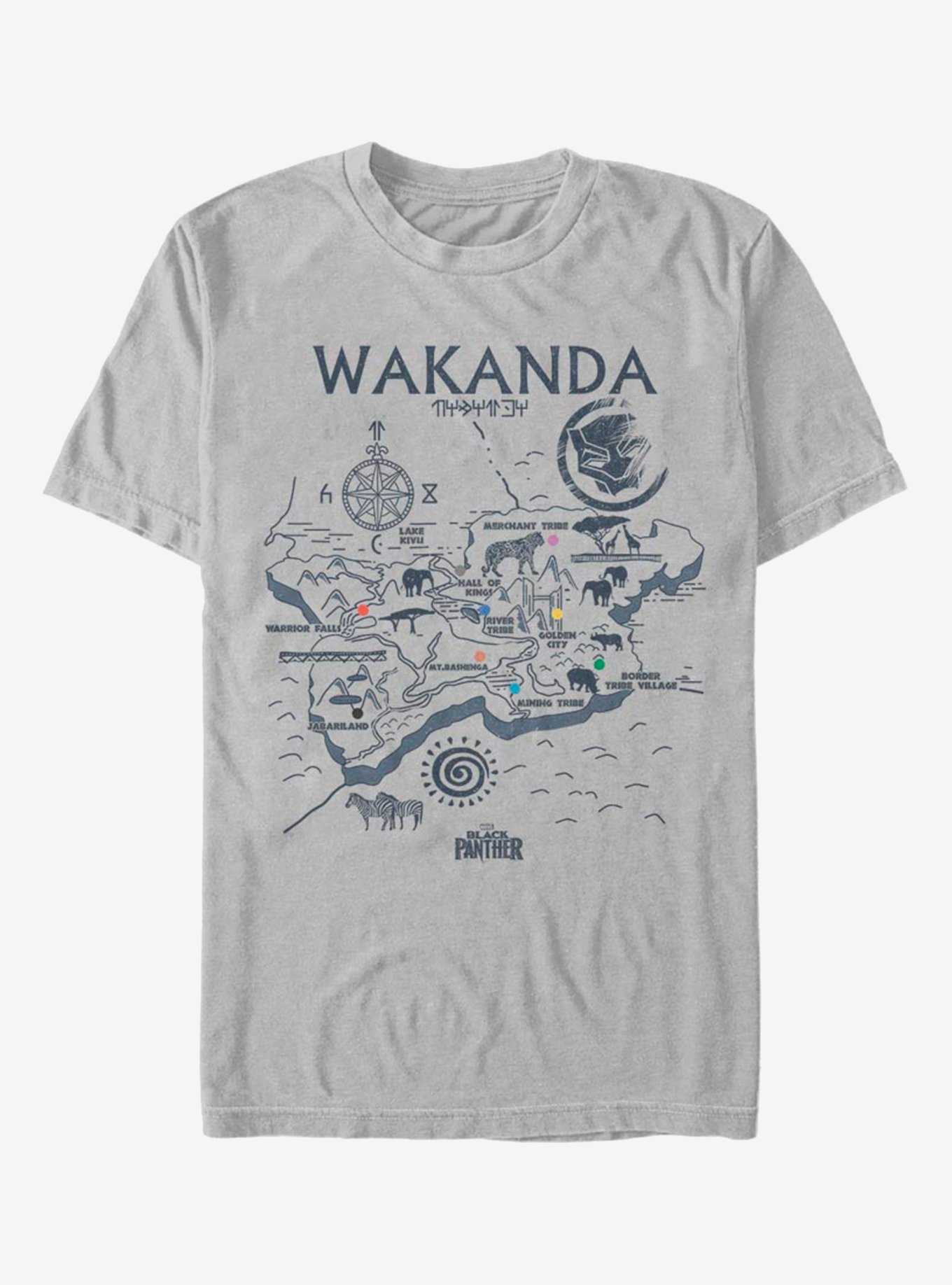 Marvel Black Panther Wakanda Map T-Shirt, , hi-res